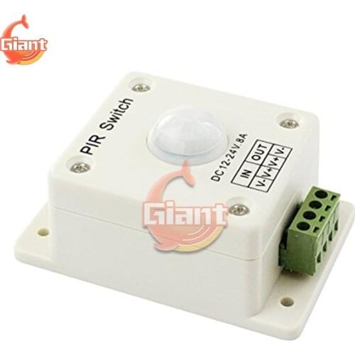 DC12V-24V 8A Body Infrared PIR Motion Sensor Switch For LED Light Strip Automatic Highly Sensitive Light Switch Infrared Control