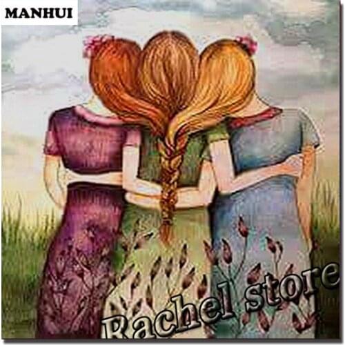 Diy Diamond Painting Cross Stitch Kits Diamond Mosaic Three women Full Square Diamond And Round Diamond Embroidery DE039