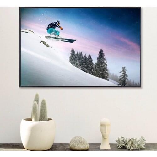 Cross Country Skiing Canvas Art Print Painting Poster Wall Pictures For Room Home Decoration Wall Decor No Frame
