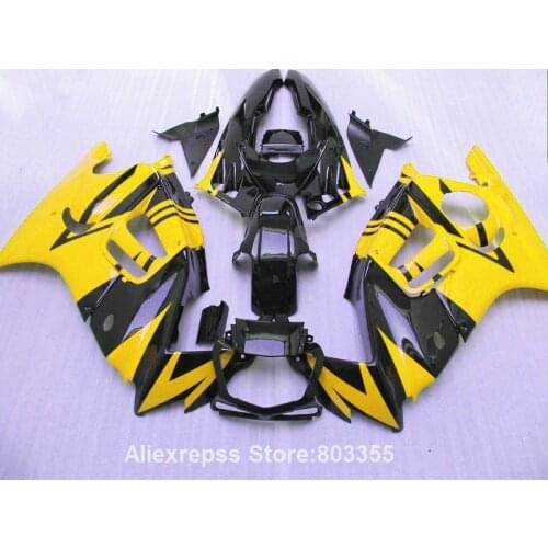 Yellow Fairing kit for HONDA CBR 600 F3 1995 1996 cbr600 ( Glossy black ) fairings 95 96 xl18