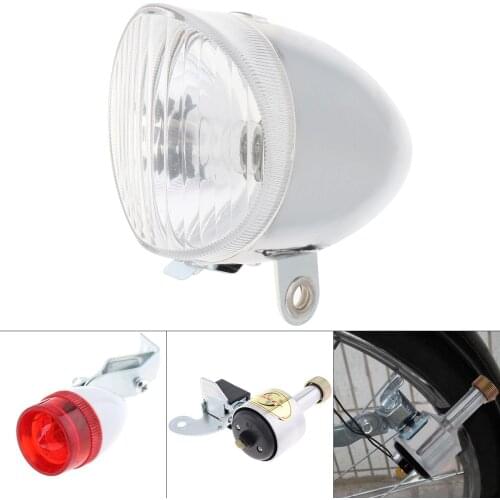 6V 3W Bicycle Bike Dynamo Lights Set Safety No Batteries Needed Headlight Rearlight LED LED Lamp Set Safety for Bicycle