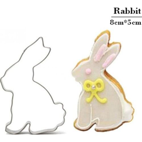 Rabbit Fondant Cutter Toy Kitchen Sale Egg Mold Biscuit Cookie Biscuit Stamp Tools Fondant For Kitchen Stainless Steel Shop