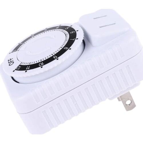 AC 110V 12 Hour Mechanical Switch Timer Socket for Home Appliances Control Motorcycle Charging Timer US Plug