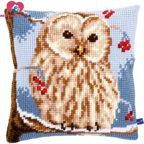 Horse cross-stitch pillow latch hook rug kitsembroidery carpet hook needlework button package crafts do it yourself home decor