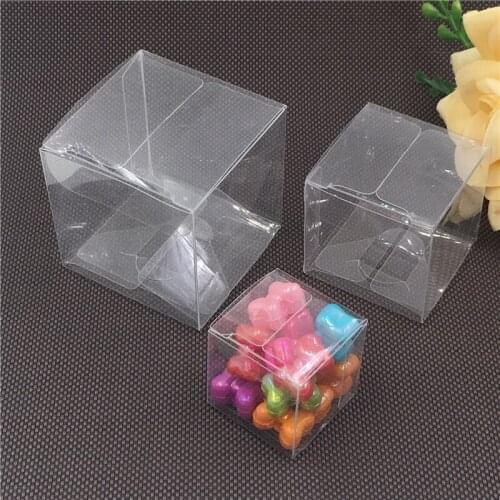 24Pcs Clear PVC Transparent Plastic Box For Handmade Candy Food Pudding Cake Soap Cosmetic Waterproof Gift Package Storage Boxes