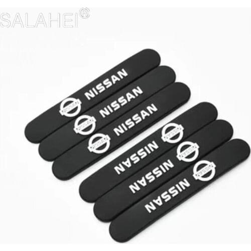 4/6Pcs Silicone Car Door Edge Anti-collision Protector Strip For Nissan Nismo Tiida Teana horizon Juke x-trail Almera Qashqai