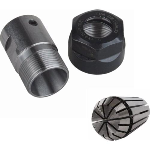 1Pcs C20 Er16 32L 8Mm Spindle Motor Clamp Extension Rod + 1Pcs Er16-1/8(3.175)Mm Collet Spindle Collet Lathe Tools For CNC