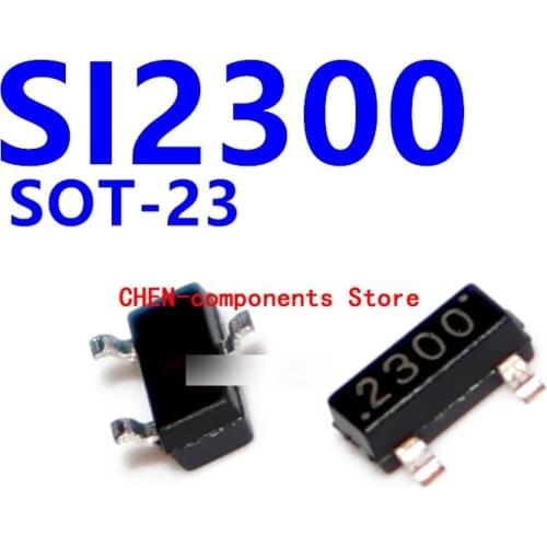 100pcs SI2300 2300 SMD triode 3.6A/30V SOT23