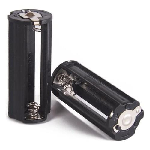 2Pcs Battery Holder for 3 x 1.5V AAA Batteries Flashlight Torch 53 x 21mm Black battery case Storage box