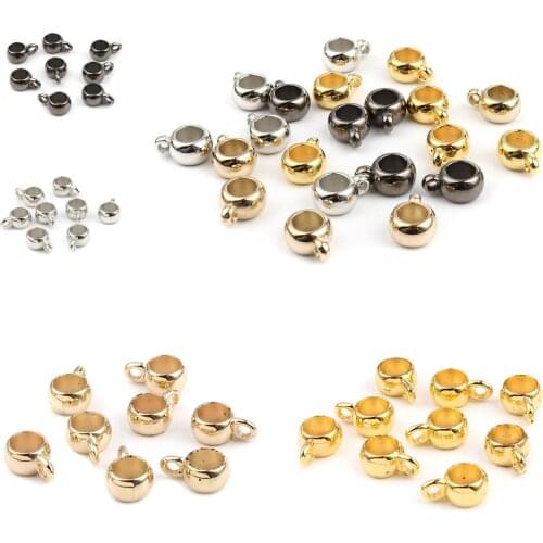 50pcs Charms Bail Big Hole Acrylic CCB Bead Clip Clasp Pendant Clasps Hooks Loose Spacer Beads For DIY Jewelry Making Supplies