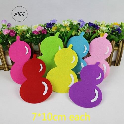 7 colors 10x17cm Cartoon Non-woven Gourd Wall Paste Handmade DIY Vilt Stof Sewing Dolls Craft Decoration Felt Pad for Kids House