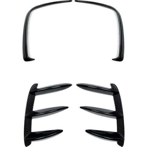 1Pair Car Black Abs Rear Bumper Splitter Spoilers for Benz W176 A200 A250 & 2x Rear Bumper Spoiler Flank Tail Wind Knife