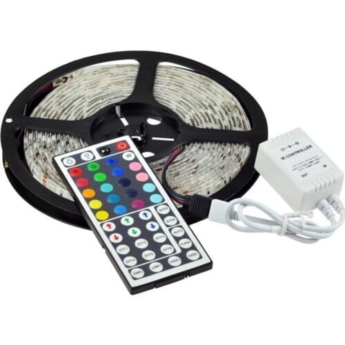 100m/lot RGB 5050SMD 300LED Waterproof Flexible LED Light RGB LED Strip lamp 44Key IR Remote