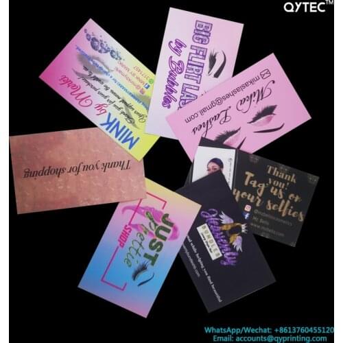 Free Shipping 100pcs 90x54mm Custom Print Thank You Card Name Logo Business Paper Cards