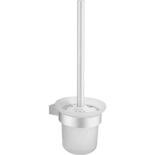 Space Aluminum Toilet Brush Holders Wall Mounted, Sliver Toilet Brush Holders Set, Toilet Bowl Cleaning Appliance