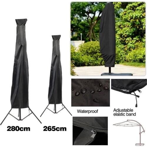 Two size Offset Umbrella Cover Waterproof for Cantilever Off Set Hanging Market Umbrellas with Zipper