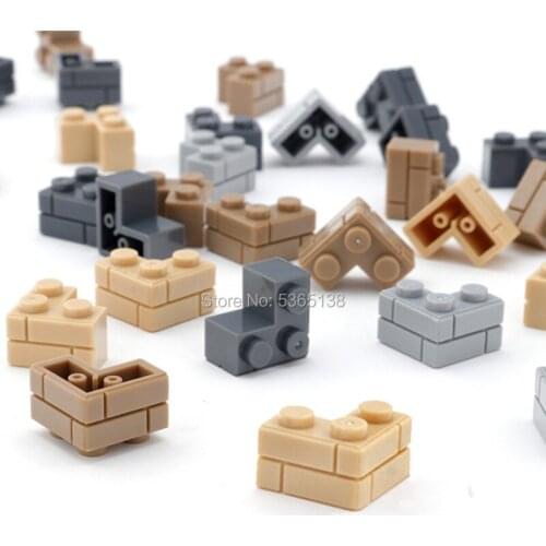 Brick block Right Angle Wall Educational Building Blocks Parts Toy Conner wall for Kid Bricks Toys Compatible with major brand