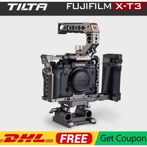 TILTA DSLR Camera Cage for Fujifilm XT3 X T3 and X-T2 Camera Handle Grip fujifilm xt3 Cage Accessories VS SmallRig