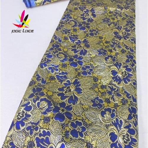 2021 African Lace Fabrics High Quality Brocade Lace Top Selling Jacquard Lace Brocade Fabric for Nigerian Wedding Dress
