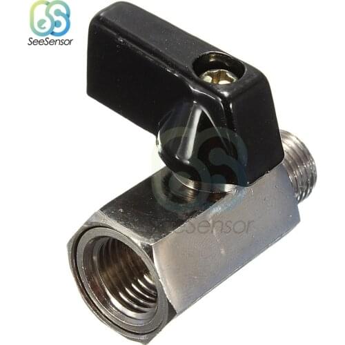 1/4" BSP Mini Brass Ball Valve Male To Female Air Compressor Valves Connector For Oil Water