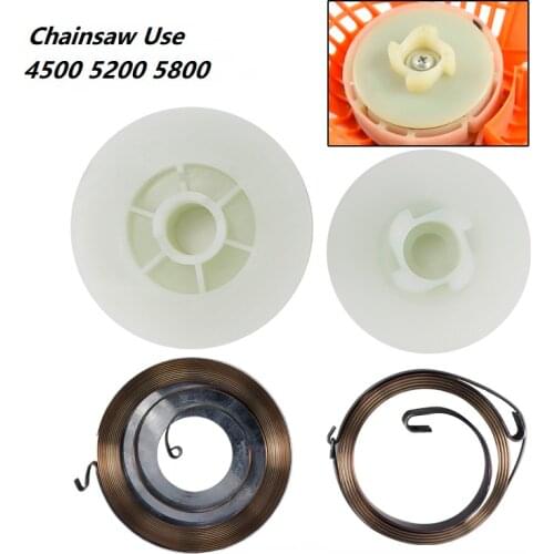 Easy Starter Pulley with 2 Springs Fit Chainsaw 4500 5200 5800 45cc 52cc 58cc Universal Zenoah Type Chainsaw Spare Parts