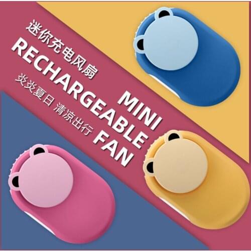 Summer 1pc Cute Portable Mini Fan Handheld USB Chargeable Desktop Fans 3 Mode Adjustable Summer Cooler For Outdoor Travel Office