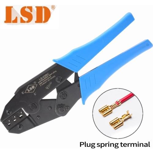 LS-03BC Ratchet hand crimping tools for 0.5-6mm2 non-insulated open plug spring terminal
