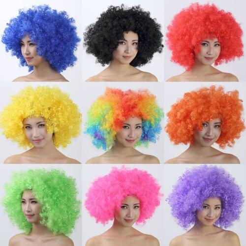 Hot sale Fans explosive head wig dance bar wedding party dress performance props wig Christmas Funny fluffy funny clown wig caps