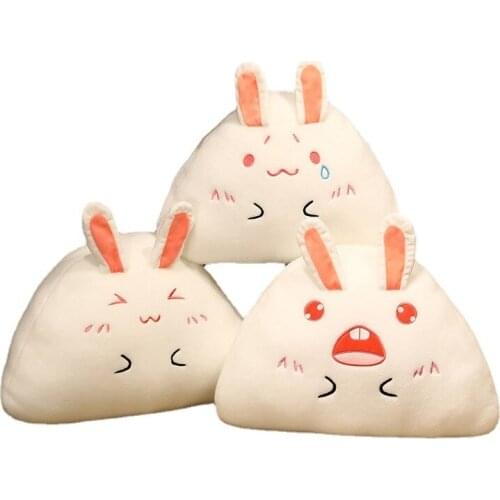 Bunny Rice Ball Pillow Kawaii Soft Rabbit Sushi Cushion Stuffed Animals Plushies living room bedroom Decorative Pillows