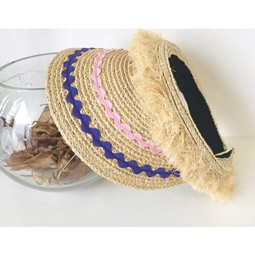 Free size Panama Women Straw Hat Empty Top 2021 Womens Summer Hat Sun Protection Outdoor Sports Fishing Beach Chapeau