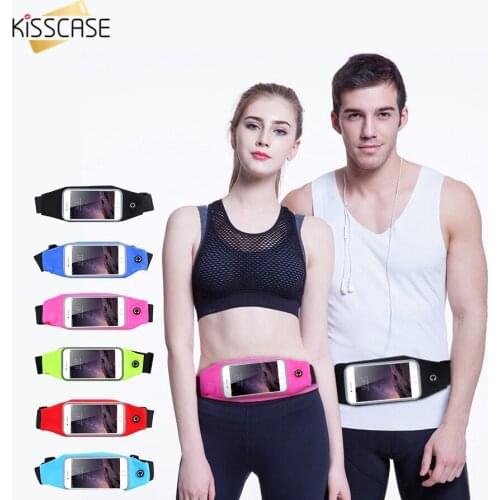 KISSCASE Waist Bag Belt Bag Running Waist Bag Sports Portable Gym Bag Hold Water Cycling Phone bag Waterproof Women running belt