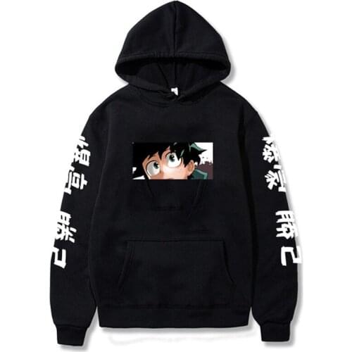 2021 Japanese Anime My Hero Academia Hoodies Sweatshirt Unisex Men Women Long Sleeve Pullovers Streetwear Casual Clothing
