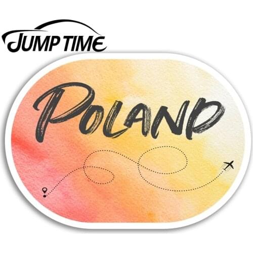 Jump Time for Poland Vinyl Stickers Europe EU Travel Sticker Laptop Luggage Camper Door Decal Waterproof Car Accessories