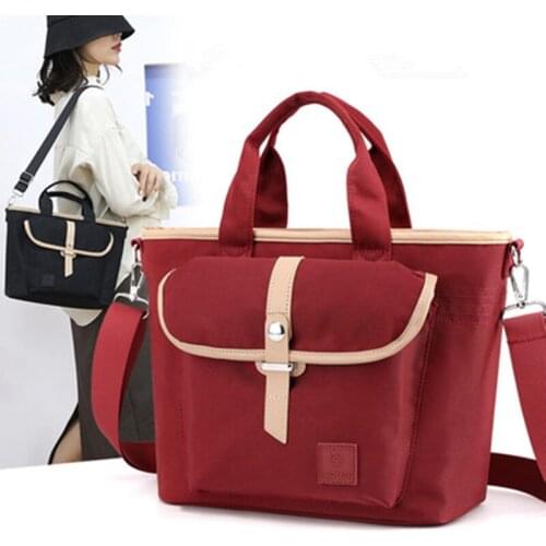 Waterproof Nylon Handbags Candy colors Fashion Multi function and large capacity Crossbody Tote Bag Casual Messenger Mum Bag