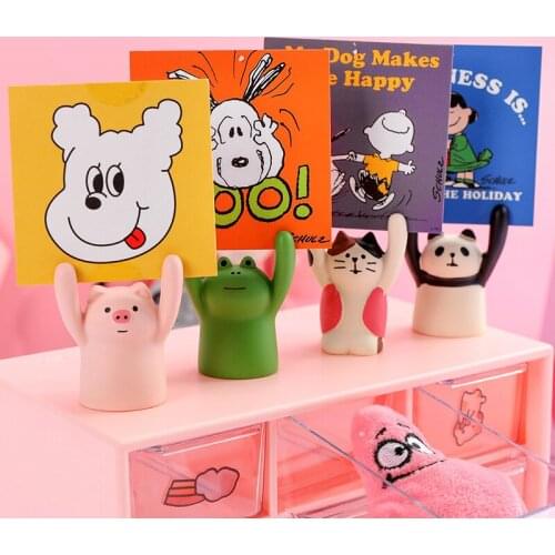 Cartoon Animal Photo Memo Card Clip Cute Holder Desk Name Card Wedding Favors Place Card Clip Note Office School Stand Holder