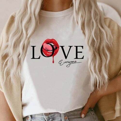 Love Letter Cute Women Print Graphic Fall T-shirt Short Sleeve Tee Fashion T Shirt Female Cartoon Top 90s Ladies Clothing
