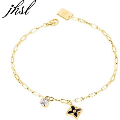 Trendy Female Anklets Charm Golden Rose Color Stainless Steel Fashion Jewelry Summer Women Foot Ankle Bracelets