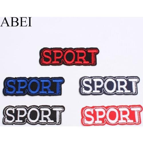 10pcs/lot Embroidered SPORT Patches Iron On Patch for Man Boy Clothes Sew On Fabric Stickers Jeans Coats Badge Diy Appliques