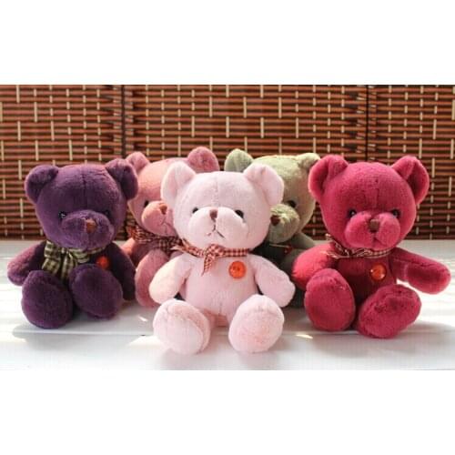 10 pieces lovely muti-colour teddy bear toy plush cute teddy bear toy gift doll about 25cm 0510