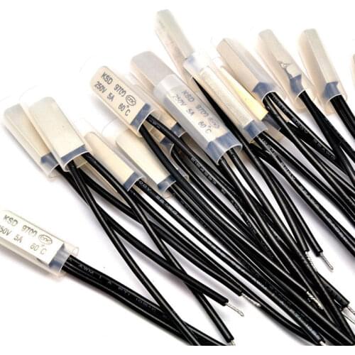 2PCS contact type Temperature switch overheating protector KSD9700 250V 5A/10A 10~155C Thermostat Thermal Protector NO/NC