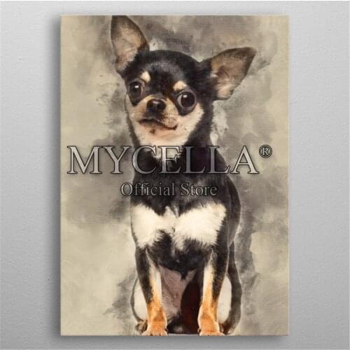 5D DIY Diamond Painting Chihuahua Dog Cross Stitch Needlework Full Round Rhinestone Mosaic Diamond Embroidery Crafts Home Decor