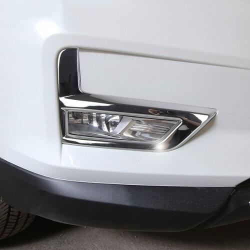 ABS Chrome For Nissan x-Trail T32 Rogue accessories 2017 2018 Car Front fog lampshade Cover Trim Sticker car styling 2pcs