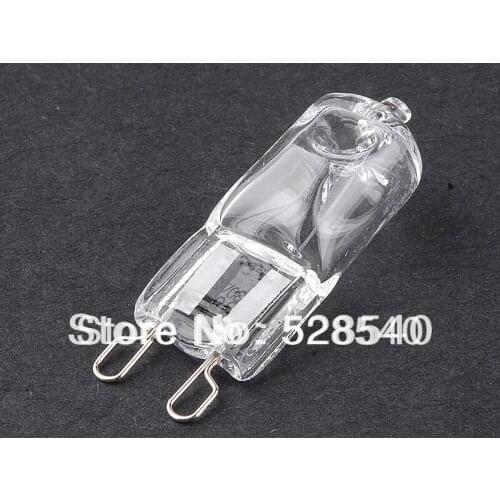 Free Shipping 100pcs/lot G9 Halogen Lamp 25W 230V Light bulb Capsule clear Warm White Light