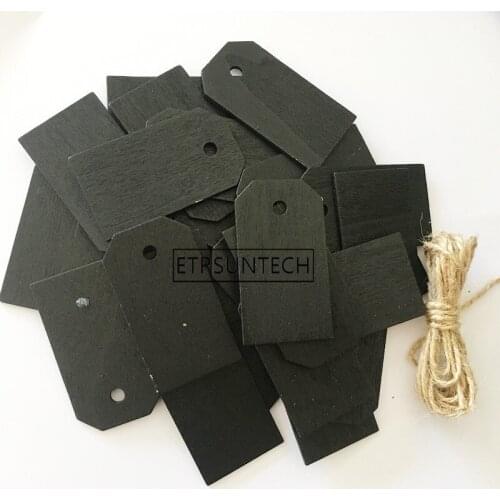 Mini Wood Gift Tag Blackboard Chalkboard Hanging Tags Weddings Gift for Bomboniere Card Package Embellishment Favor Tags