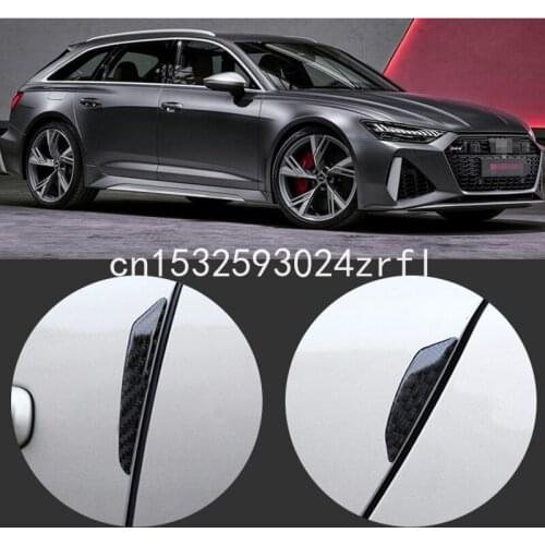 For Audi RS3 RS4 RS5 RS6 RS7 Car Side Door Edge Guard Bumper Trim Protector 4pcs PVC carbon fiber Stickers