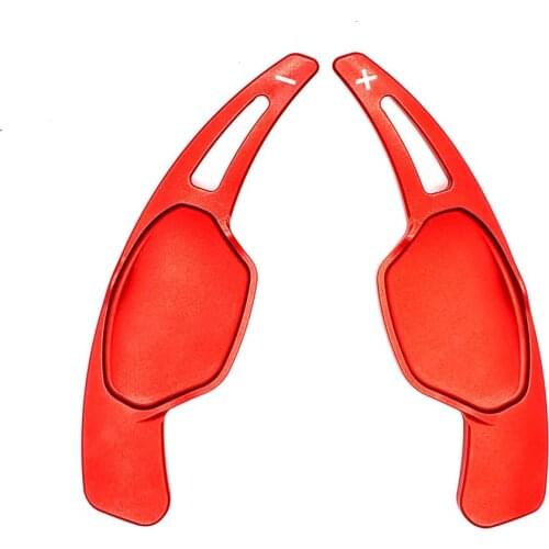 DSG Aluminum Alloy Steering Wheel Shift Paddle Shifter Extension Fit for Cadillac XTS 2013-2019 (Red)