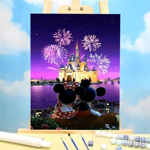 Fireworks DIY Painting By Numbers Set Acrylic Paints 40*50 Painting On Canvas Handmade For Kids Handiwork