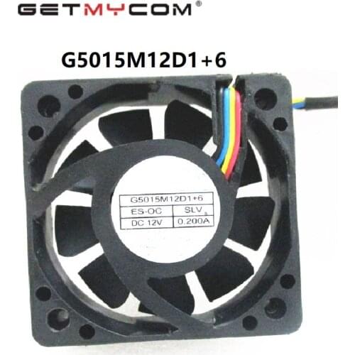 Getmycom Original G5015M12D1+6 Car Audio Cooling Fan DC50*50*15mm 5CM 12V 0.2A 5015 4 Wires