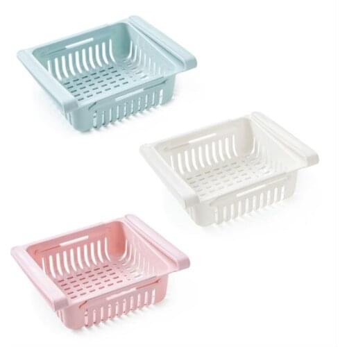 Refrigerator Adjustable Organizer Box Plastic Food Organizer Plastic Storage Boxes For The Drawer Type Kitchen Storage Supplies