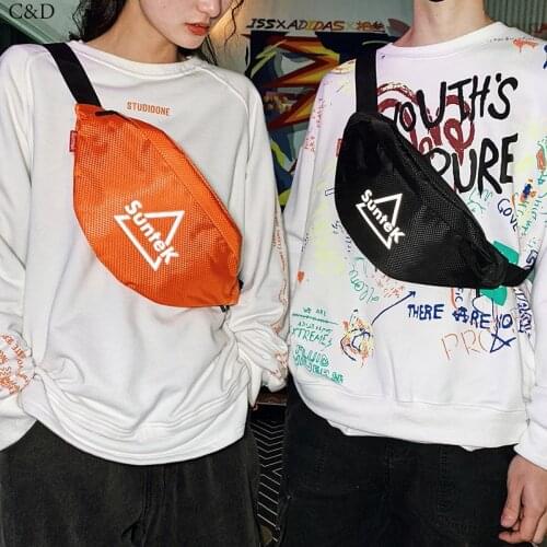 Canvas Chest Pocket Zipper Waist Bag Sports Travel Chest Bag Mens Belt Bag Fashion Mobile Phone Bag Mini Bag Wallet Unisex